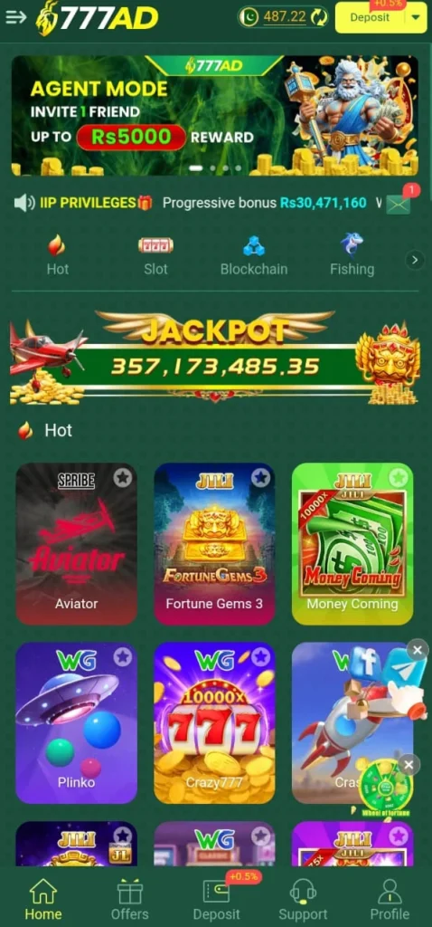 777ad game dashboard