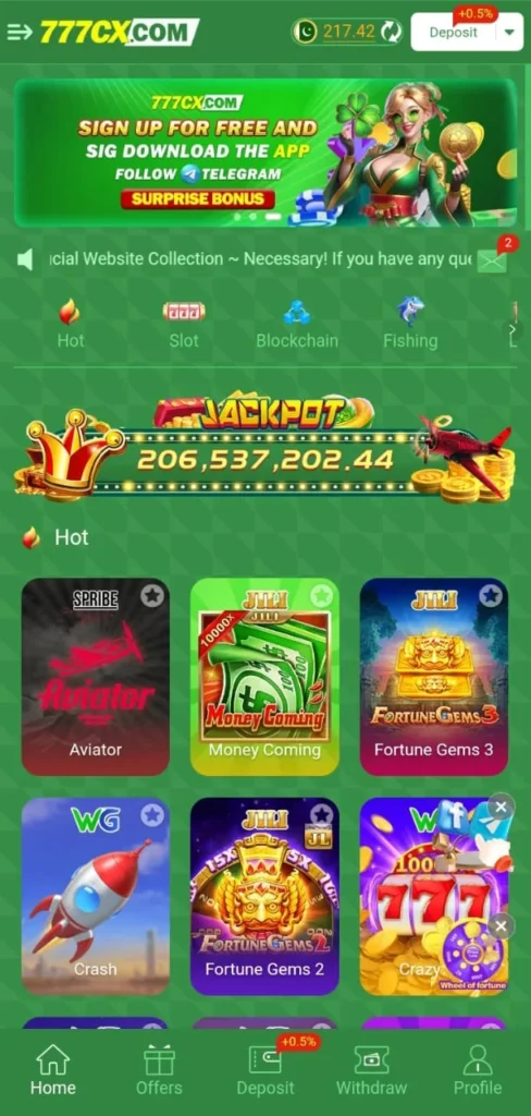 777cx game APK