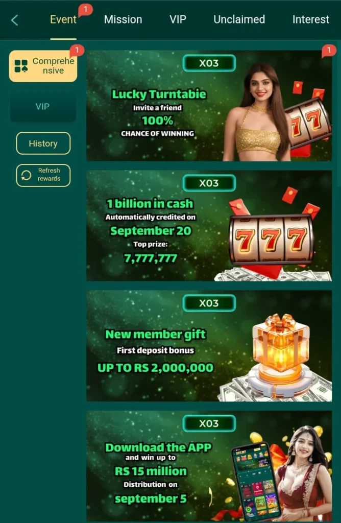 X03 game bonuses