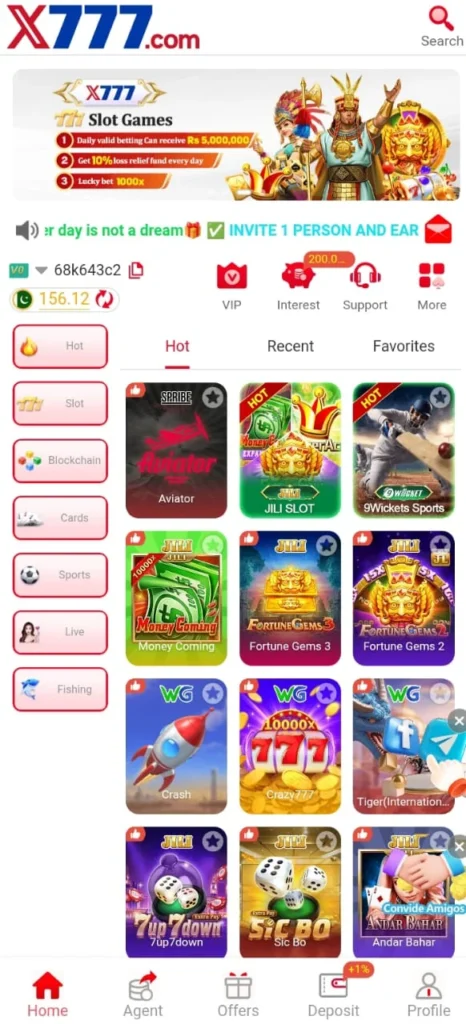 x777 game dashboard