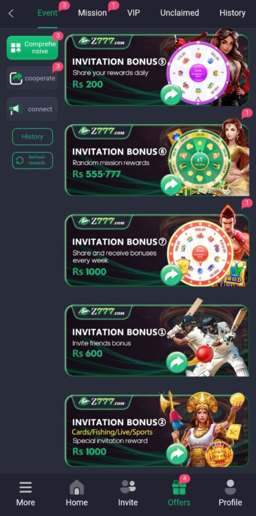 z777 game bonuses image